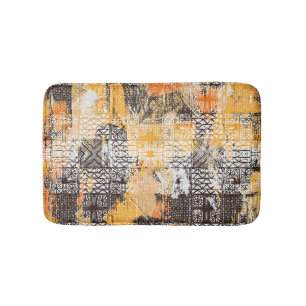Geometrisches Boho Tribal Distressed Muster Badematte