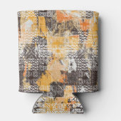 Geometrisches Boho Tribal Distressed Muster Dosenkühler (Rückseite)