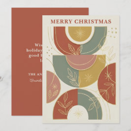 Geometrisches Boho-Weihnachten Feiertagskarte