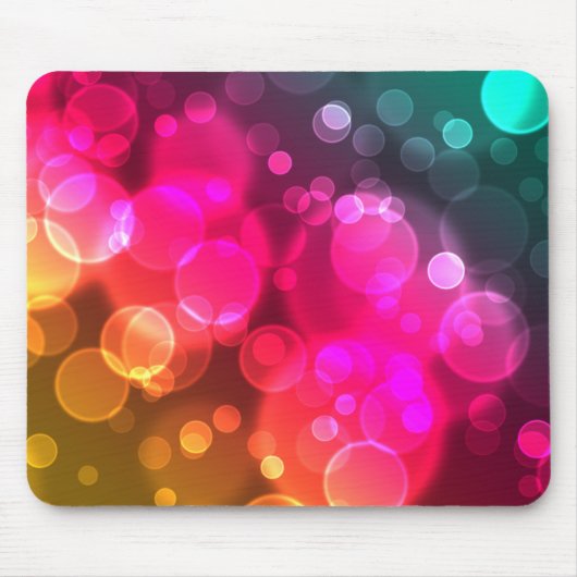 Geometrisches Bokeh sprudelt Mousepad (Vorne)