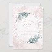 Geometrisches botanisches Brautparty Einladung (Vorderseite)