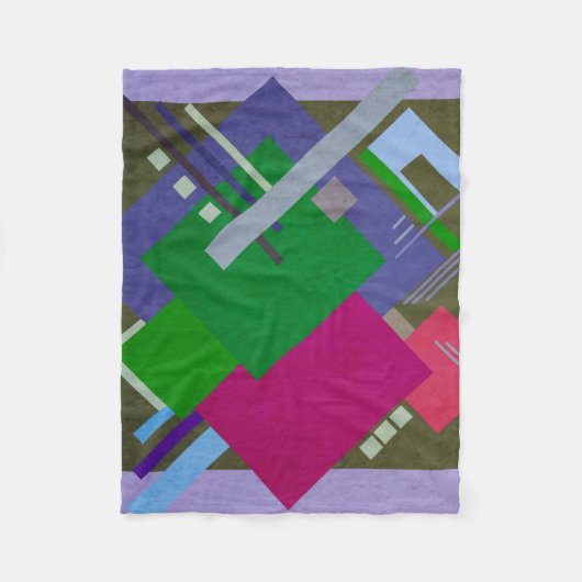 Geometrisches Brahaus Fleecedecke (Vorderseite)