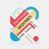 Geometrisches Brahaus mit Typografie Fleecedecke (Vorderseite)