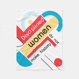 Geometrisches Brahaus mit Typografie Fleecedecke