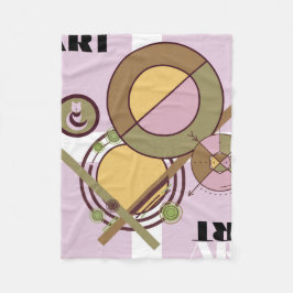 Geometrisches Brahaus mit Typografie Fleecedecke