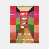 Geometrisches Brahaus mit Typografie Fleecedecke (Vorderseite)