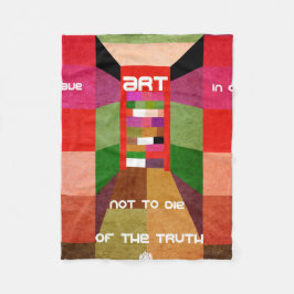 Geometrisches Brahaus mit Typografie Fleecedecke