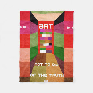 Geometrisches Brahaus mit Typografie Fleecedecke