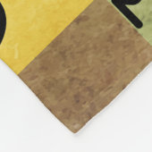 Geometrisches Brahaus mit Typografie Fleecedecke (Ecke)