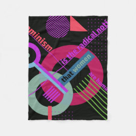 Geometrisches Brahaus mit Typografie Fleecedecke