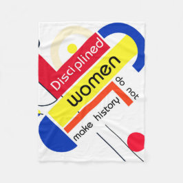 Geometrisches Brahaus mit Typografie Fleecedecke