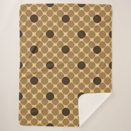 Geometrisches braunes Muster mit Kreisen Sherpadecke