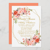 Geometrisches Brautparty Einladung (Vorne/Hinten)