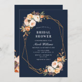 geometrisches Brautparty Einladung (Vorne/Hinten)