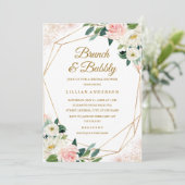 Geometrisches Brautparty Einladung (Stehend Vorderseite)