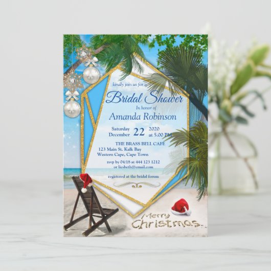 Geometrisches Brautparty Einladung (Stehend Vorderseite)