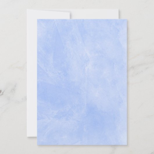 Geometrisches Brautparty für blaue Blumen Einladung (Rückseite)