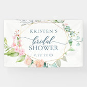 Geometrisches Brautparty für die Blumenpastel Banner (Horizontal)