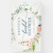 Geometrisches Brautparty für die Blumenpastel Banner (Vertikal)