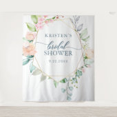 Geometrisches Brautparty für die Blumenpastel Wandteppich (Vorderseite)