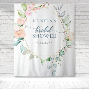 Geometrisches Brautparty für die Blumenpastel Wandteppich