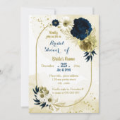 geometrisches Brautparty für Elfenbein Einladung (Vorderseite)