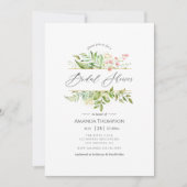 Geometrisches Brautparty für Kristallgrün Einladung (Vorderseite)