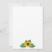 Geometrisches Brautparty für Sonnenblumen Einladung (Rückseite)