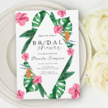 Geometrisches Brautparty für tropisches Palmwasser