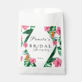 Geometrisches Brautparty für tropisches Palmwasser Geschenktütchen (Vorderseite)