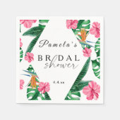 Geometrisches Brautparty für tropisches Palmwasser Serviette (Vorderseite)