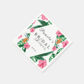 Geometrisches Brautparty für tropisches Palmwasser Serviette (Ecke)