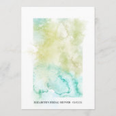 Geometrisches Brautparty für Wasserfarben Hinweiskarte (Rückseite)