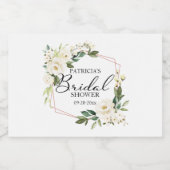 Geometrisches Brautparty für Weißcreme Schaumweinetikett (Einzelnes Label)