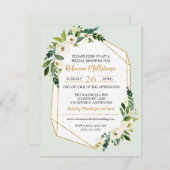 Geometrisches Brautparty mit geometrischen Rahmen Einladung (Vorne/Hinten)