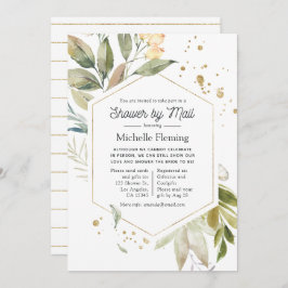 Geometrisches Brautparty von Serenity Greenery by Einladung