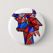Geometrisches Bull-Icon Button (Vorderseite)