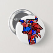 Geometrisches Bull-Icon Button (Vorne & Hinten)