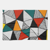 geometrisches, buntes Dreieck Geschirrtuch (Horizontal)