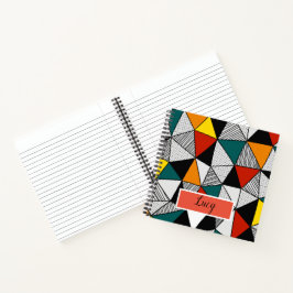 geometrisches, buntes Dreieck Notizblock