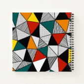 geometrisches, buntes Dreieck Notizblock (Rückseite)