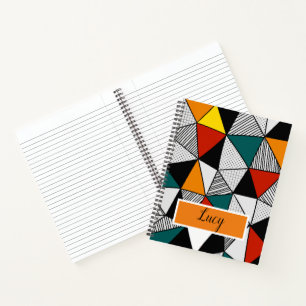 geometrisches, buntes Dreieck Notizblock