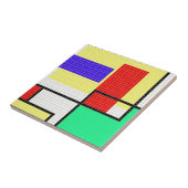 Geometrisches buntes Pixel-Muster Fliese (Seite)