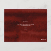 Geometrisches Burgundy Silver Floral Be my Flower Postkarte (Rückseite)