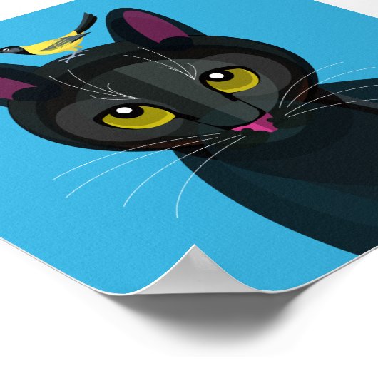 Geometrisches Cat Illustrationspaket Poster (Ecke)