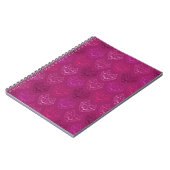 Geometrisches Cat Pattern Pink SpiralNotebook Notizblock (Linke Seite)