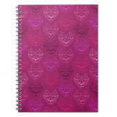 Geometrisches Cat Pattern Pink SpiralNotebook Notizblock (Vorderseite)