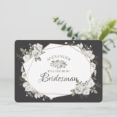 Geometrisches Cherish ist meine Bridesman-Vorschla (Stehend Vorderseite)