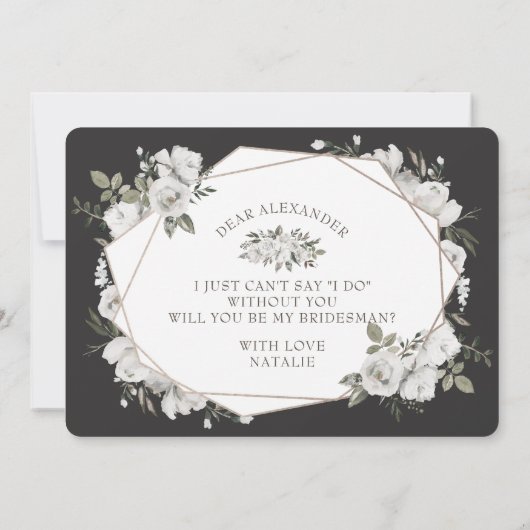 Geometrisches Cherish ist meine Bridesman-Vorschla (Rückseite)