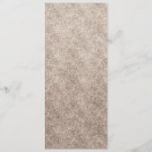 Geometrisches Cherish White Floral & Rose Gold Din Menükarte (Rückseite)